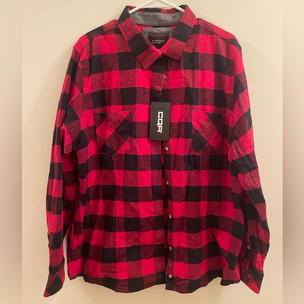 ♥️ NEW! • CQR • Women’s Plaid Button-Down Shirt | 2XLARGE